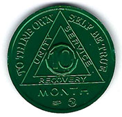 10 Month Aluminum AA Meeting Medallion