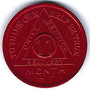 1 Month Aluminum AA Meeting Medallion