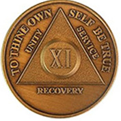 11 Year Bronze AA Meeting Chip