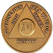 16 Year Bronze AA Meeting Chip