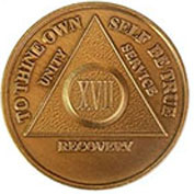 17 Year Bronze AA Meeting Chip