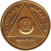 20 Year Bronze AA Meeting Chip