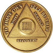 22 Year Bronze AA Meeting Chip