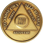 24 Year Bronze AA Meeting Chip