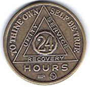 24 Hour Bronze AA Meeting Chip