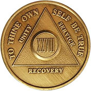 27 Year Bronze AA Meeting Chip
