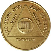 28 Year Bronze AA Meeting Chip