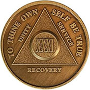 31 Year Bronze AA Meeting Chip