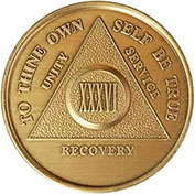 36 Year Bronze AA Meeting Chip