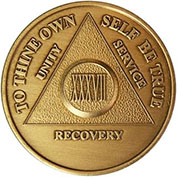 37 Year Bronze AA Meeting Chip