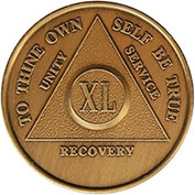 40 Year Bronze AA Meeting Chip
