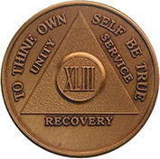 43 Year Bronze AA Meeting Chip