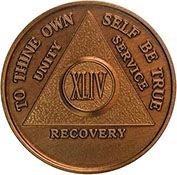44 Year Bronze AA Meeting Chip