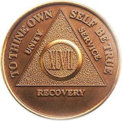 47 Year Bronze AA Meeting Chip