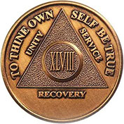 48 Year Bronze AA Meeting Chip