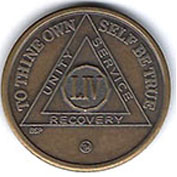 54 Year Bronze AA Meeting Chip
