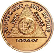 55 Year Bronze AA Meeting Chip