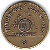 56 Year Bronze AA Meeting Chip