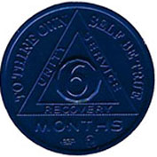 6 Month Aluminum AA Meeting Chip