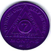 7 Month Aluminum AA Meeting Chip