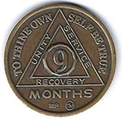9 Month Bronze AA Meeting Chip