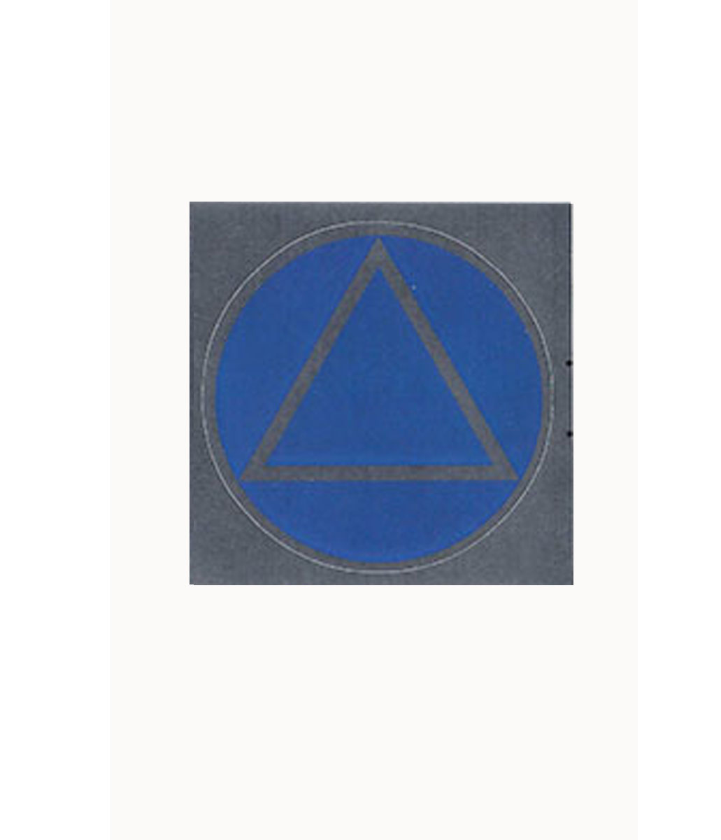 Bumper Sticker Circle And Triangle - Blue