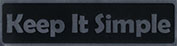 Bumper Sticker Keep It Simple - Black