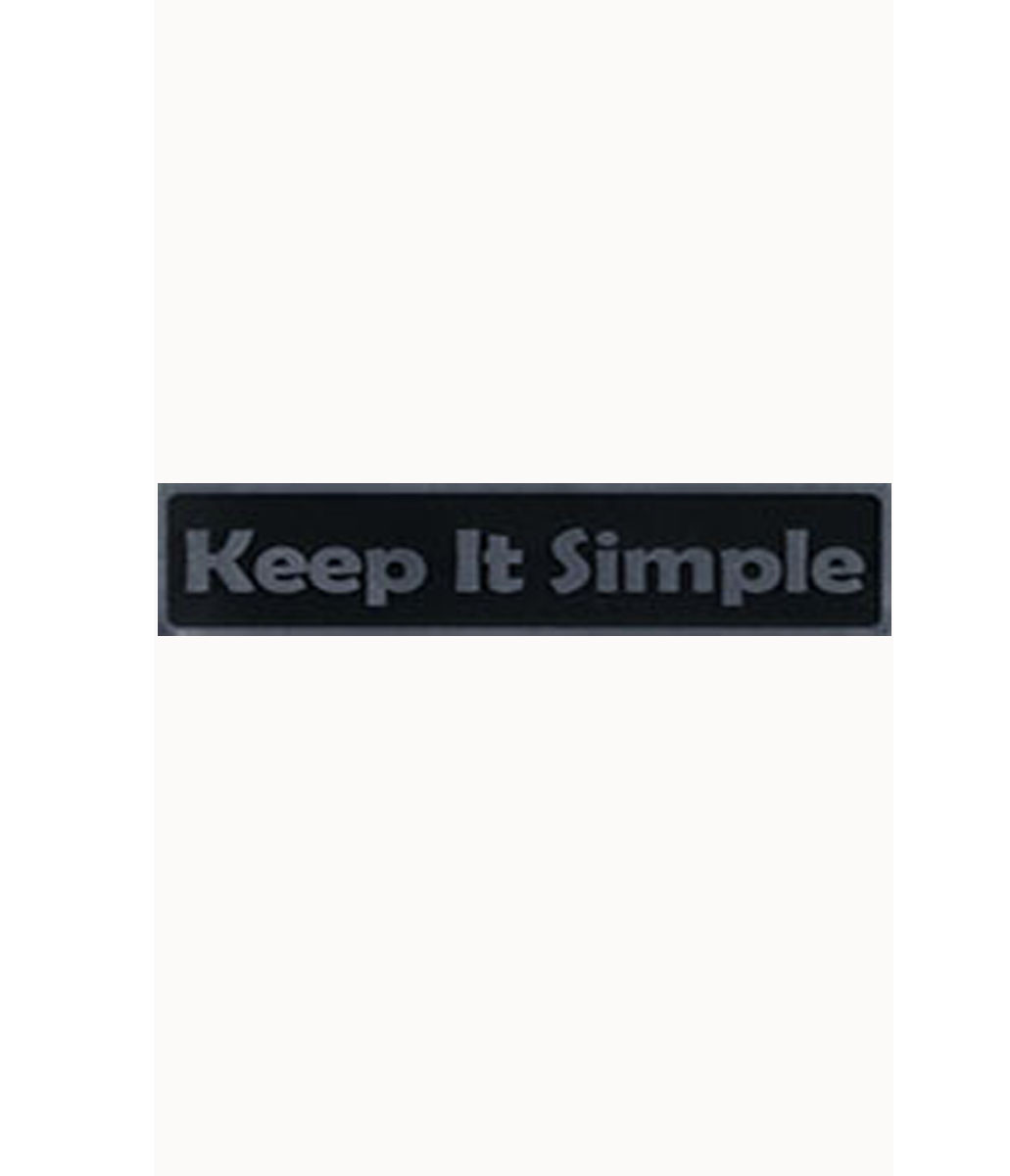 Bumper Sticker Keep It Simple - Black