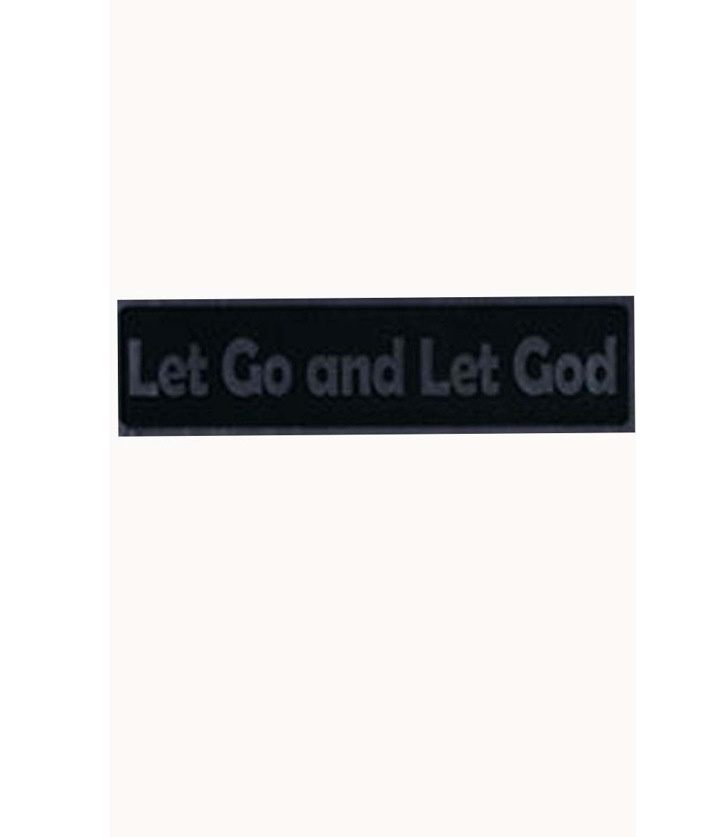 Bumper Sticker Let Go Let God - Black