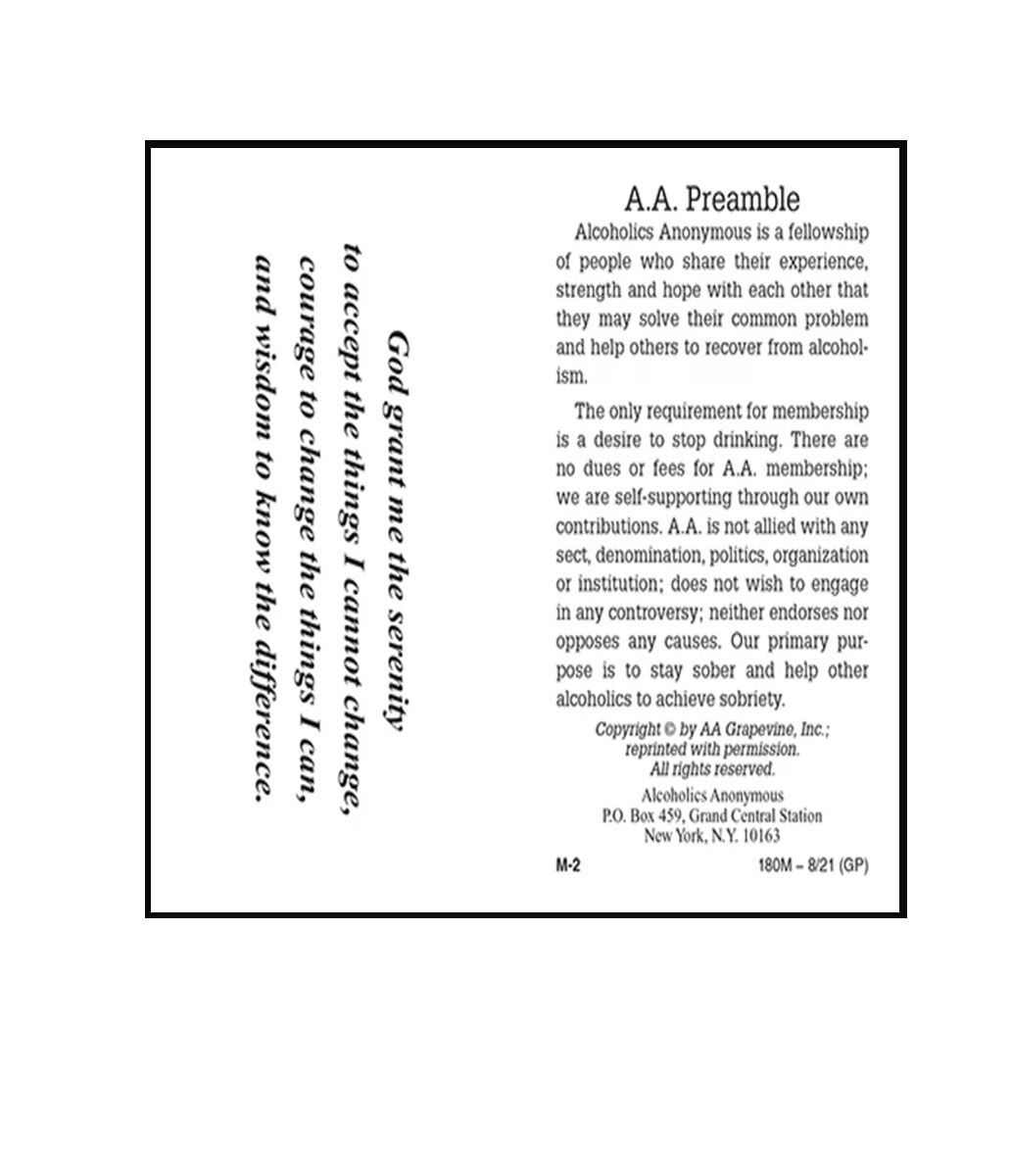 Wallet Card - Preamble/Steps/Trads