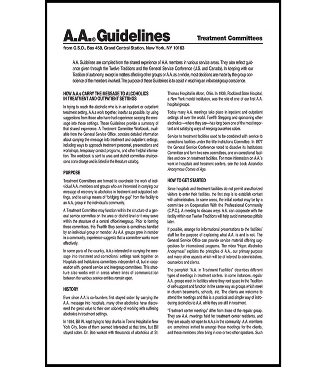 Guidelines - Treatment Committees