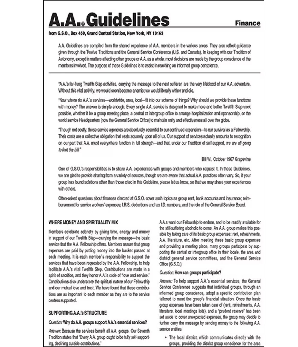 Guidelines - Finance