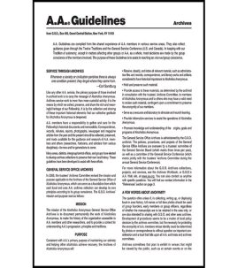 Guidelines - Archives