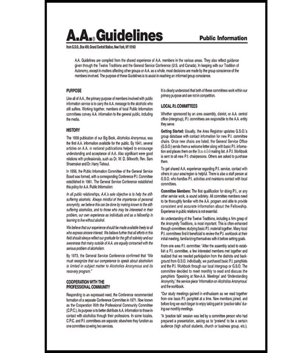 Guidelines - Public Information