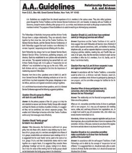 Guidelines - Relationship Between A.A. and Al-Anon