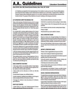 Guidelines - Literature Committees